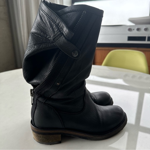 HAIDER ACKERMANN Fall/Winter 2010 Dark Grey Anthracite Leather Boots IT 36.5 - Picture 6 of 16